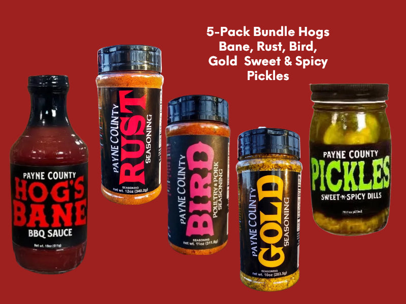 5 - Pack Bundle - RUST, GOLD, BIRD. HOGS BANE, SWT & SPICY PICKLES