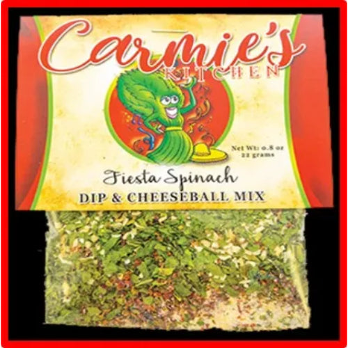 Carmie's Fiesta Spinach dip & cheesballs