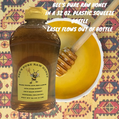 BEE'S PURE (RAW )HONEY 32 OZ.