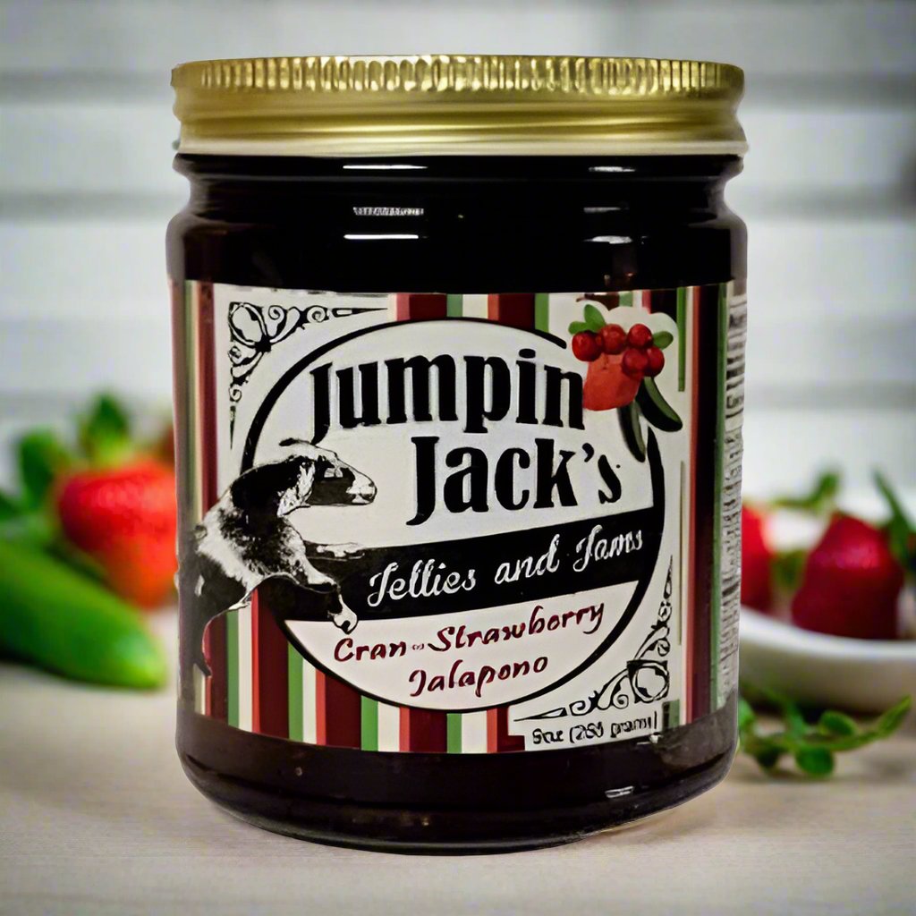 Jumpin' Jack's Cran-Strawberry Jalapeno jam.