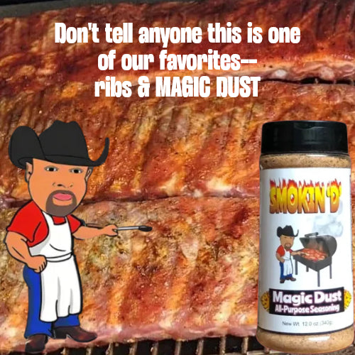 Smokin 'D' Magic Dust All-purpose seasoning.