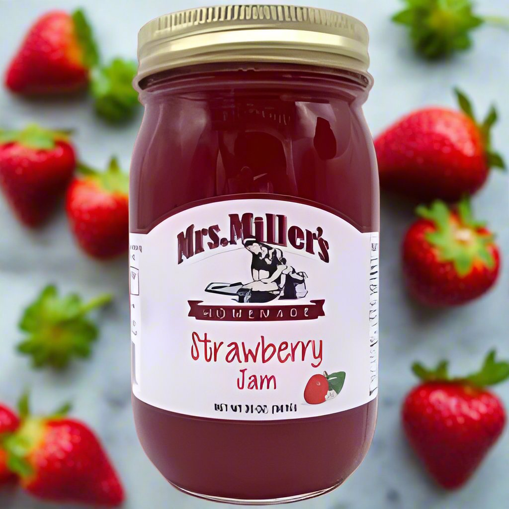 Mrs Millers Homemade Strawberry Jam--no granulated sugar added. J118