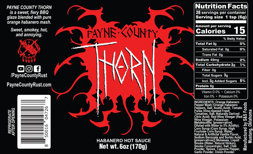 Payne County Thorn Hot Sauce-5 floz.