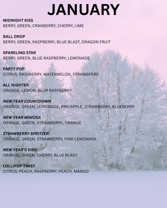 JANUARY LOADED UP TEAS MENU