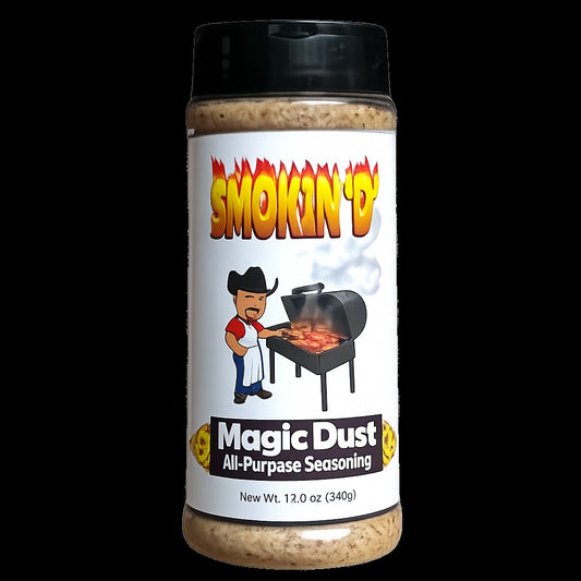Smokin 'D' Magic Dust All-purpose seasoning.