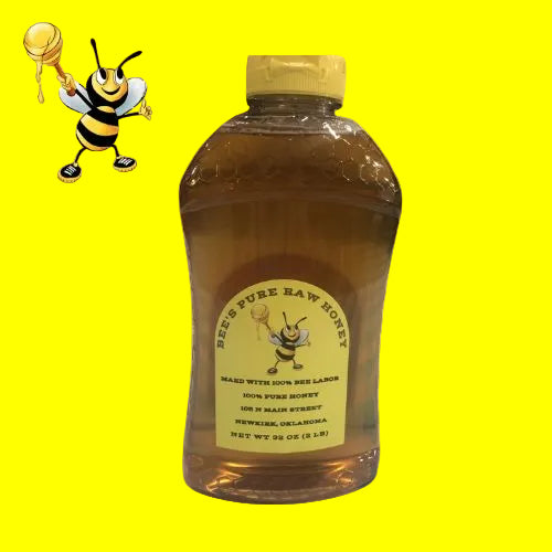 BEE'S PURE  RAW HONEY 32 OZ.