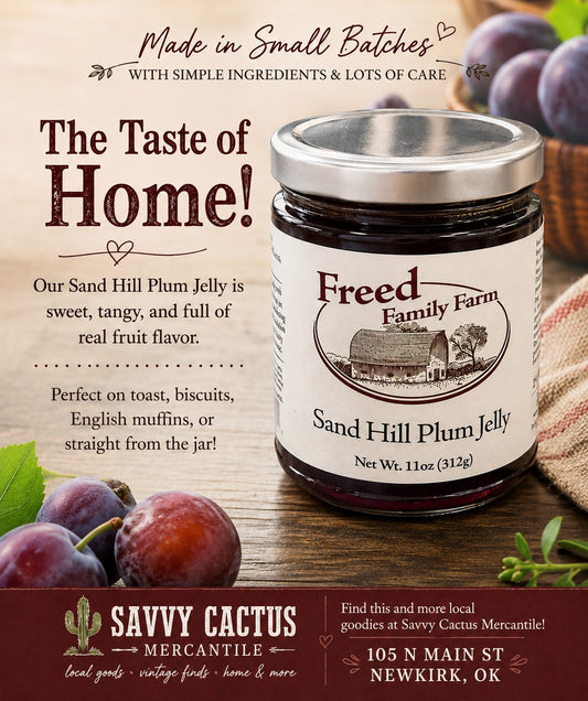 FREED FAMILY FARMS SAND HILLS  PLUM JELLY (OKLAHOMA)