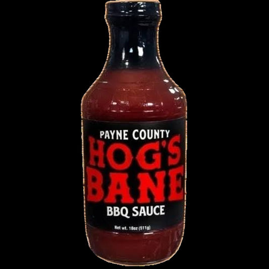 Payne County---Hogs Bane  BBQ Sauce -16floz.